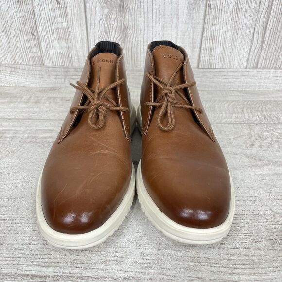 Cole Haan Men\'s Size 8 Grand+ Chukka Dress Boot C37021 British Tan Leather NEW main image 7